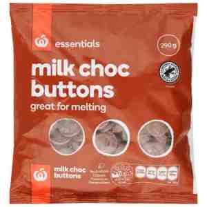 290 Woolworths Essentials Chocolate - Woolworths Essentials Chocolate Buttons Milk 290g.