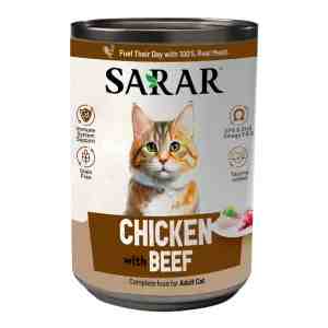 SARAR  Cat Chicken With Beef In Pate 400g - FeaturesSARAR Chicken with Beef in Pt 400g is a n