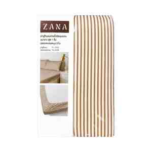 ZANA 6 ft. Bedsheet  19 x 29 Pillowcase Stripe Brown