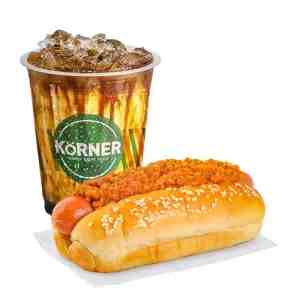 COMBO HOT DOUGH BEEF CHILI CON CARNE  PREMIUM ES KOPI SUSU - COMBO HOT DOUGH BEEF CHILI CON CARNE  PREMIUM ES