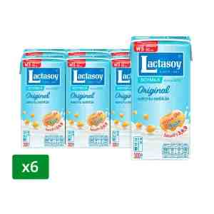 UHT300 . X 6  LACTASOY UHT Soymilk 300 ml. X 6