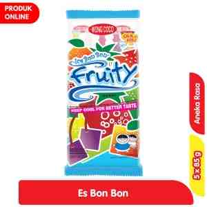 Wong Coco Es Bon Bon Fruity Aneka Rasa 5 x 85 g - Wong Coco Es Bon Bon Fruity Aneka Rasa 5 x 85 g