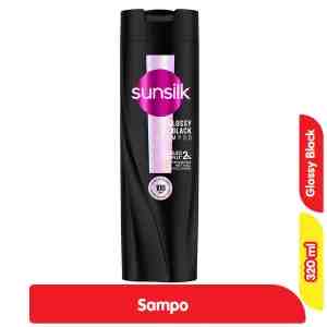 Sunsilk Sampo Glossy Black Botol 320 ml - Sunsilk Sampo Glossy Black Botol 320 ml