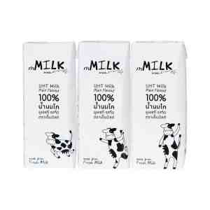 MMILK  180 x 3 UHT Cows Milk Plain Flavor 180ml x 3units