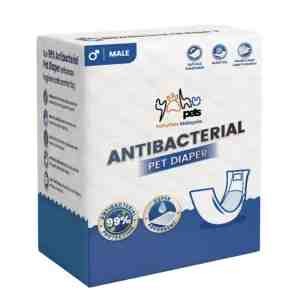 YAHUPETS  Antibacterial Pet Diaper Male Medium 12pcs - FeaturesYahupets Malaysia 99 Antibacterial Diape