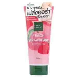 350. BabyBrightPeachStrawberry350ml - Baby Bright Peach Strawberry Shower Scrub 350ml.