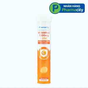 Tup Vin si Pharmacity Vitamin C 1000mg  Zinc 20 vin - Thnh phn Vitamin C axit ascorbic 1000 mg Km c