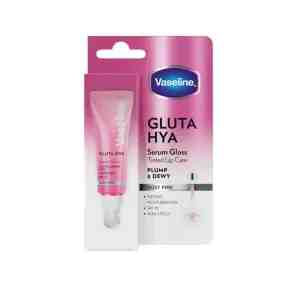 VASELINE LIP GLUTA HYA SERUM GLOSS ROSY PINK 10ML - VASELINE LIP GLUTA HYA SERUM GLOSS ROSY PINK 10ML