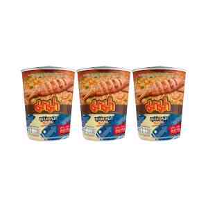 MAMA Cup Instant Cup Noodles Dried Squid Soup 60 g. Pack 3