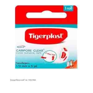 TIGERPLAST  1.25 . x 4.5 . Caripore Clear Tape 0.5 x 5 yds. - .12422566