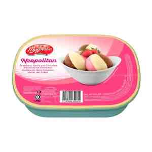 Magnolia Ice Cream Neopolitan 1.4L - Classic trio of chocolate, strawberry, and vanilla