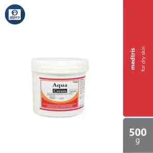 Medtris Aqua Cream 500gm  For Dry Skin  100613793 - aqua, petrolatum, cetearyl alcohol, paraffinum liq