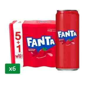 FANTA 325. x 51 Soft Drink Strawberry Flavor 325 ml. x 51 units