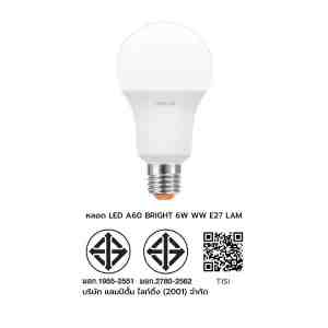 LED A60 BRIGHT 6W WW E27 LAM - 1039763 -  LED LAMPTAN A60 BRIGHT 6  WARM WHITE E27