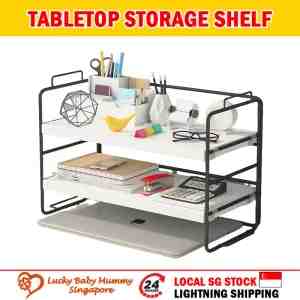 Office Desktop Small Shelf - Current color White, Black, Light Pine and Dark P
