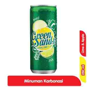 Green Sands Minuman Karbonasi Lime  Apple Kaleng 250 ml - Green Sands Minuman Karbonasi Lime  Apple Kaleng