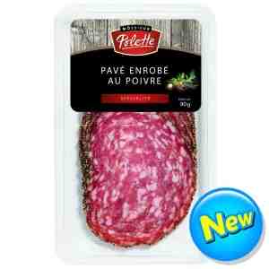 90 MossieurPaveEnrobeAuPoivre - Mossieur Polette Salami Pave Enrobe Au Poivre 90g.