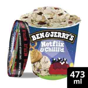 Ben  Jerrys Ice Cream Pint - Netflix  Chillld 473ml - Ben  Jerrys Ice Cream Pint - Netflix  Chillld