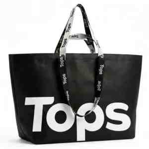 Tops Black Logo Big Bag - Tops Black Logo Big Bag