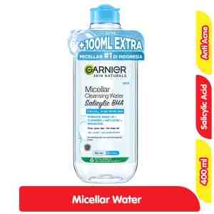 Garnier Micellar Water Pembersih Makeup Salicylic BHA 300  100 ml - Garnier Micellar Water Pembersih Makeup Salicylic