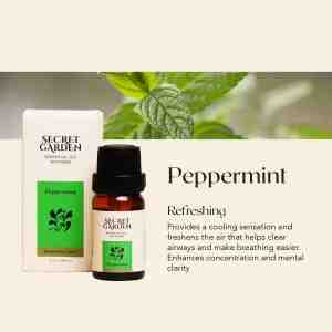 SECRET GARDEN ESSENTIAL OIL DIFFUSER PEPPERMINT 10ML - Peppermint  Refreshing Manfaat Essential Oil Pepp