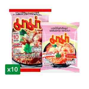 55 . X 10 MAMA Instant Noodles Tom Yum Kung Flavor 55 g. X 10