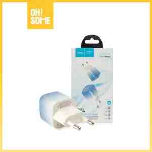 HOCO Adaptor Kepala Charger Fast Charging C101A PD20W - Ice Blue - Ukuran6.8 x 3.4 x 3.4 cm. Interface Adaptor  Typ