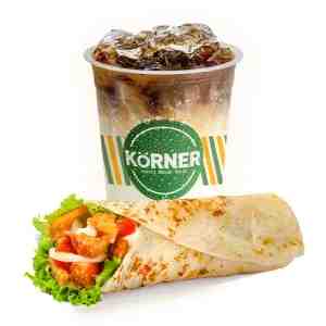COMBO KEBAB CRISPY CHICKEN  PREMIUM ES KOPI LATTE - COMBO KEBAB CRISPY CHICKEN  PREMIUM ES KOPI LATTE