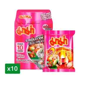MAMA Instant Noodles Tom Yum Yen Ta Fo Flavor 60g.x10