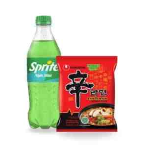 Buy 1 Sprite Nipis Mint PET 390ml and 1 Nongshim Shin Ramyun Spicy Mushroom Mie - pNikmati promo spesial dengan membeli...
