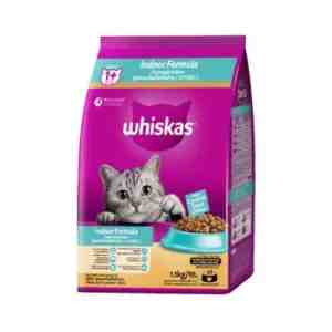 Whiskas Indoor Adult Makanan Kucing Kering 1100gram - pWhiskas Indoor Formula Adult adalah makanan ker