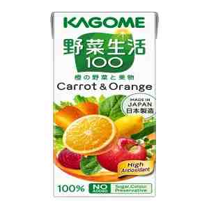 Kagome Yasai Seikatsu100 - Carrot and Orange 200ml - Kagome Yasai Seikatsu100 - Carrot and Orange 200ml