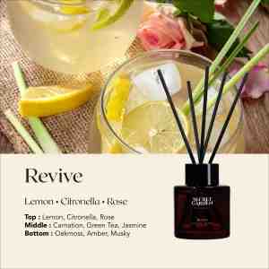 SECRET GARDEN AROMA REED DIFFUSER REVIVE 45ML - Revive Lemon  Citronella  Rose Perpaduan lemon y