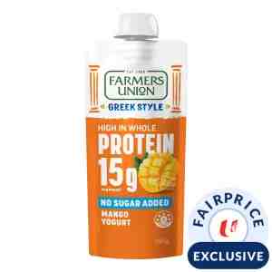 Farmers Union Greek Style High Protein Yogurt Pouch - Mango - Farmers Union Greek Style High Protein Yogurt Pouc