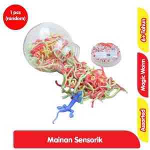 Toy Source Magic Worm Mainan Sensorik Anak Assorted - Toy Source Magic Worm Mainan Sensorik Anak Assorte