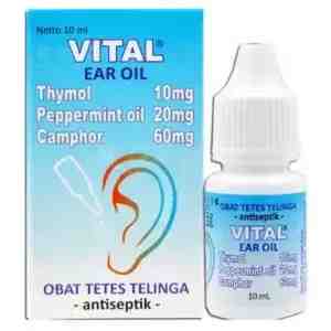 VITAL EAR OIL 10ML - VITAL EAR OIL 10ML Merupakan obat tetes telingan d