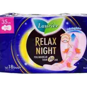 Laurier Relax Night Wing 35Cm 18P  Pembalut - Laurier Relax Night Wing 35Cm 18P