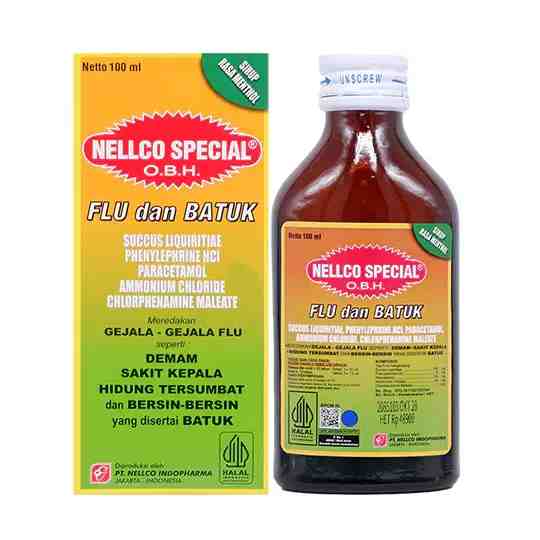 OBH Nellco Special PEFlu dan Batuk Sirup 100 ml - Deskripsi OBH Nellco Special PEFlu dan Batuk Siru